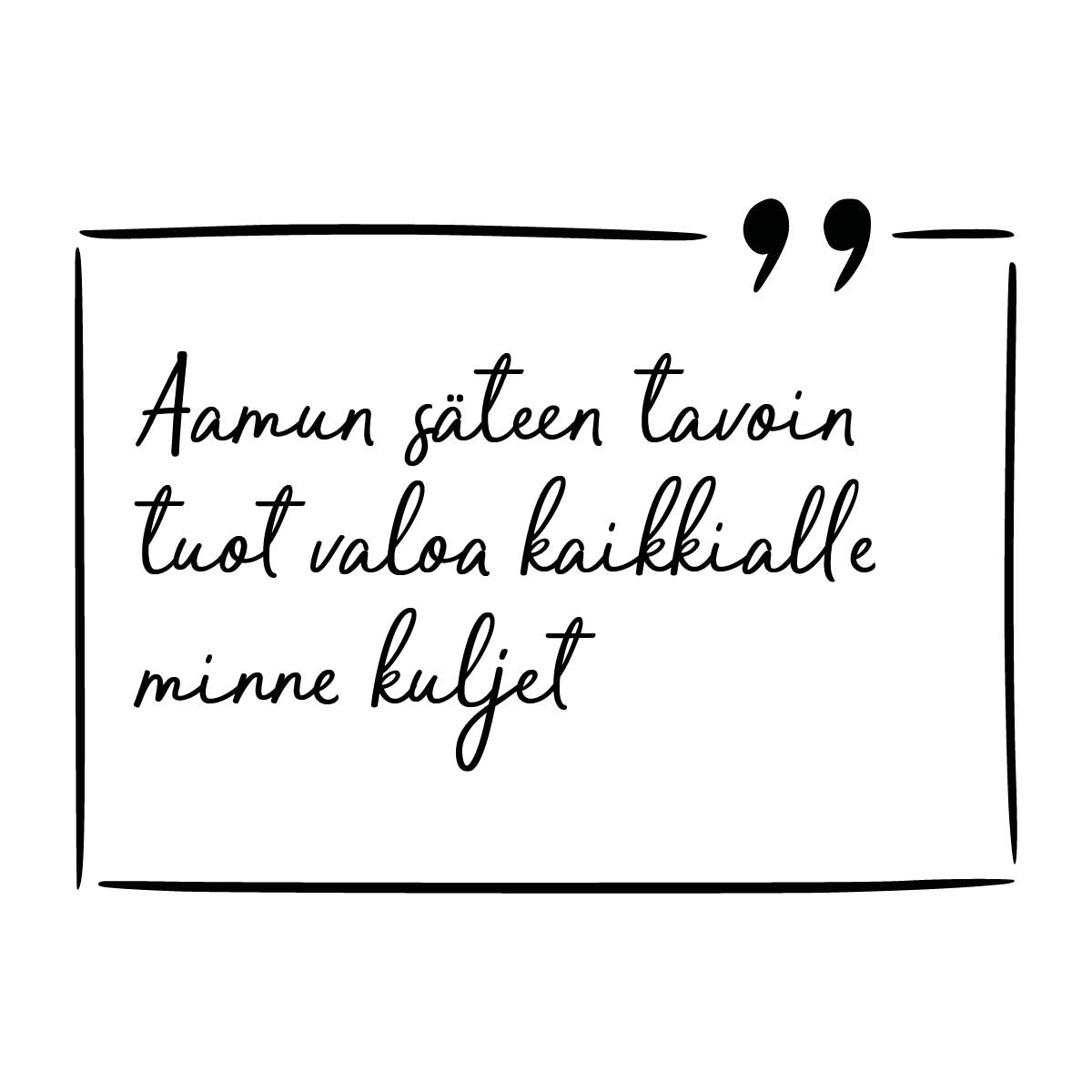 Aamun ensi säde runo