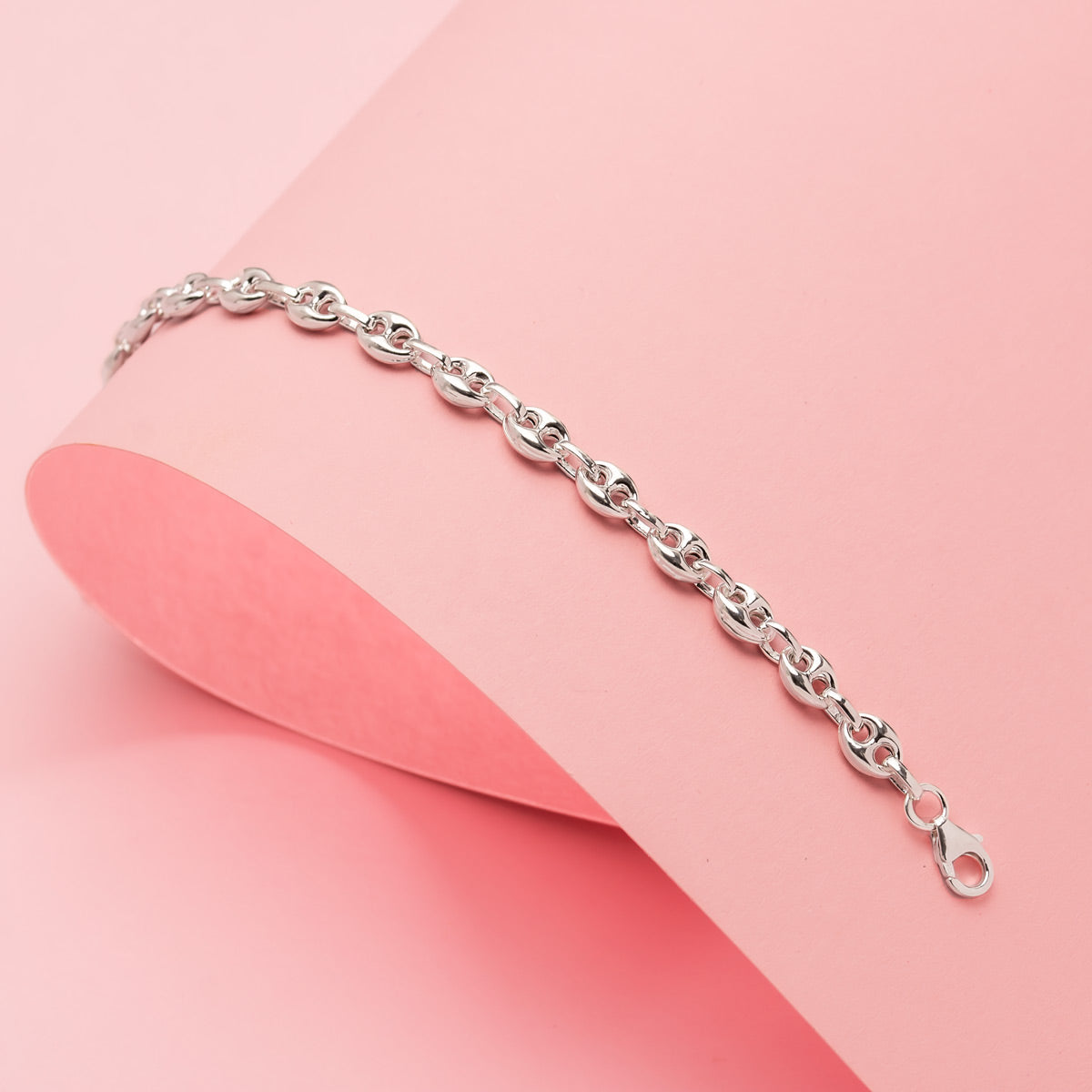 Hopeinen Mariner ranneketju 5,5 mm