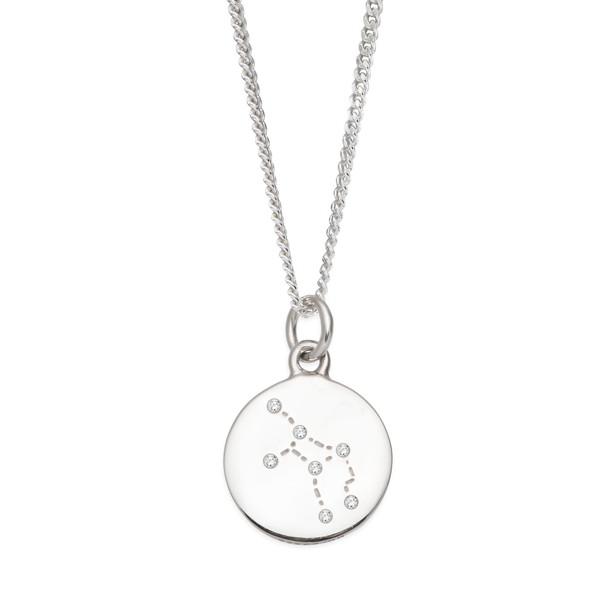 Hopeinen Neitsyt tähtikuvio horoskooppi kaulakoru | Taika-korut