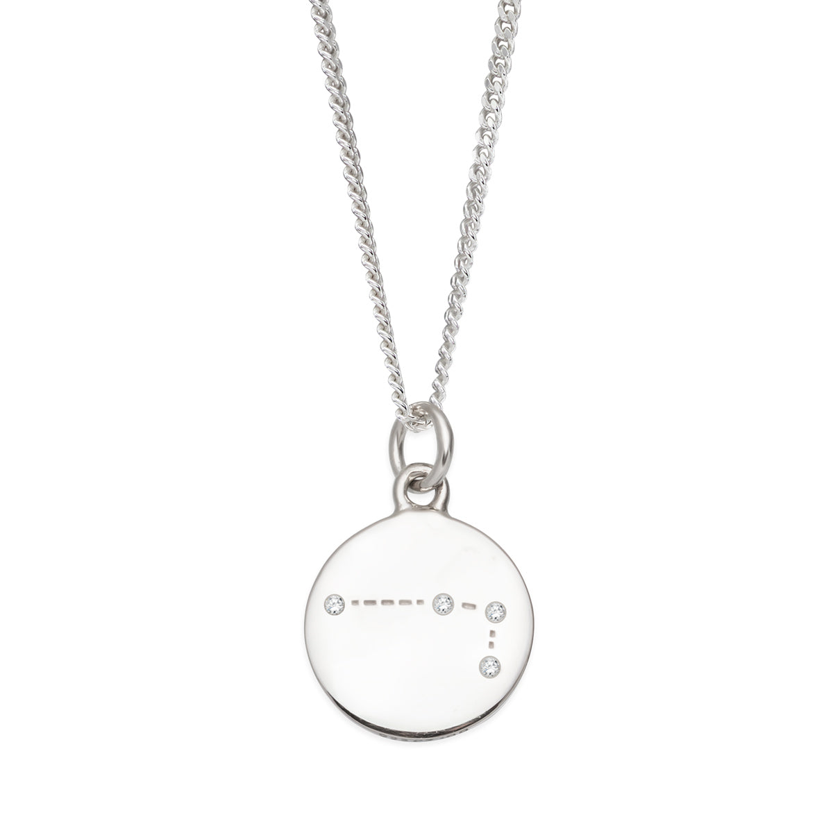 Hopeinen Oinas tähtikuvio horoskooppi kaulakoru | Taika-korut