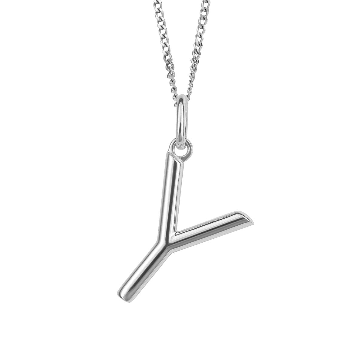 Hopeinen Y -kirjain riipus | Taika-korut