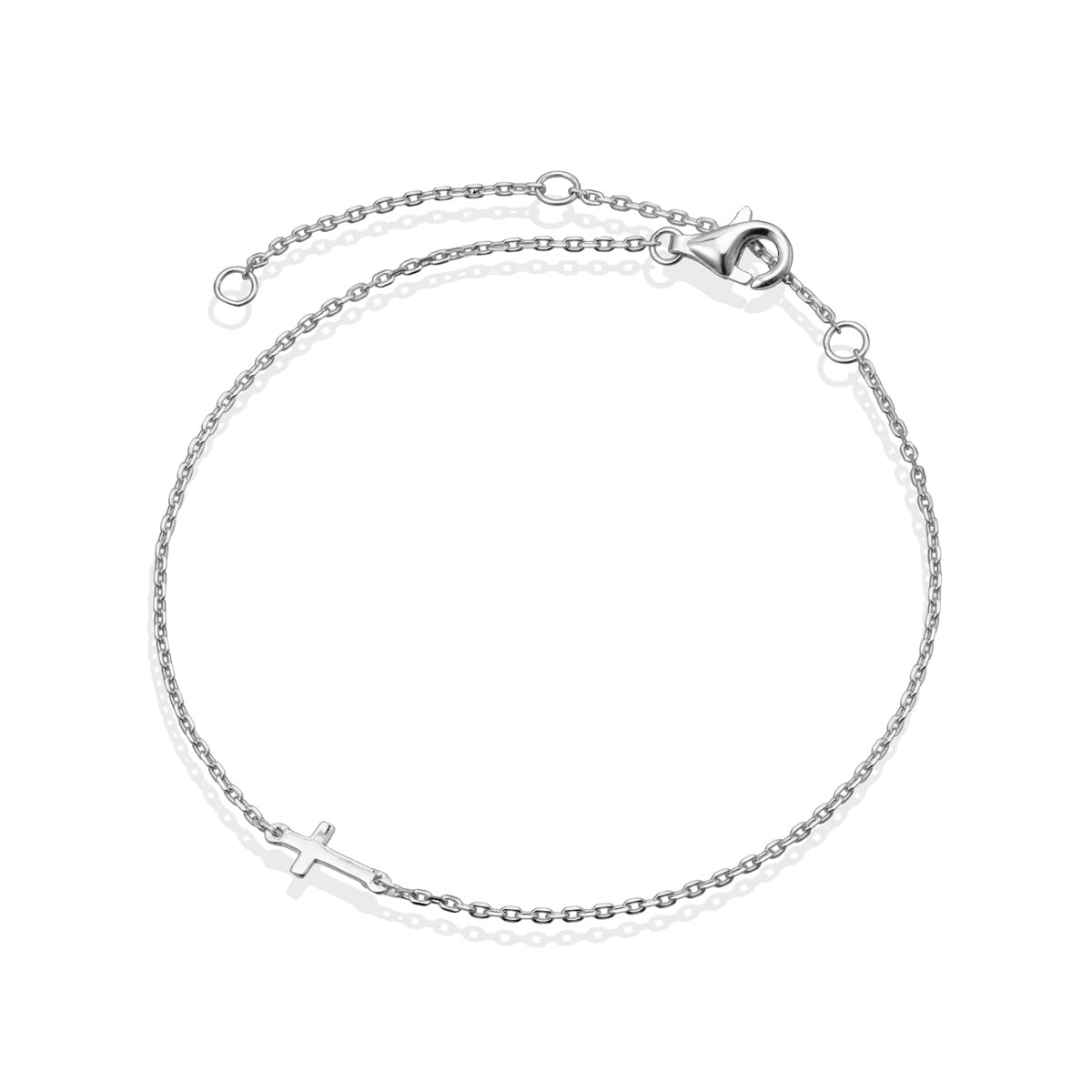 Hopeinen risti rannekoru