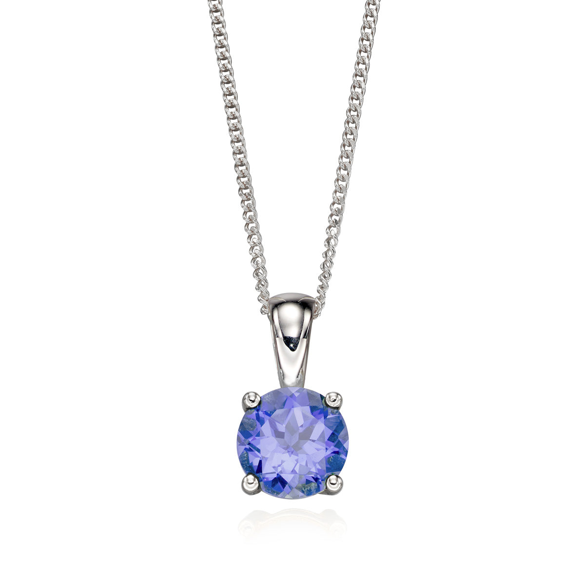 Hopeinen syntymäkivi riipus