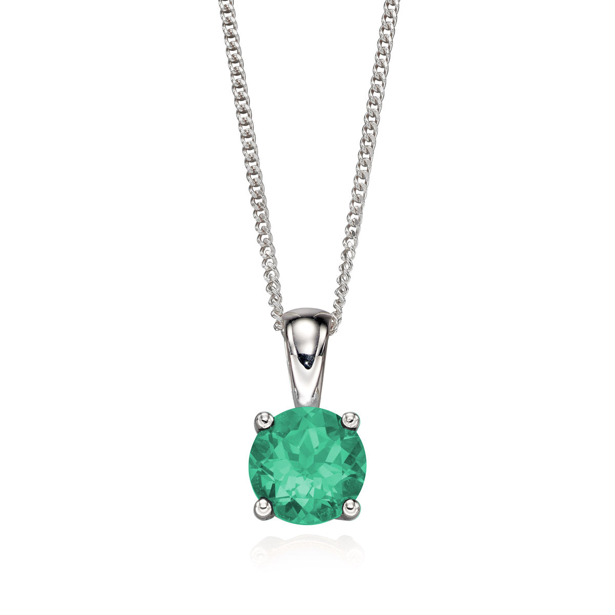 Hopeinen syntymäkivi kaulakoru Kesäkuu