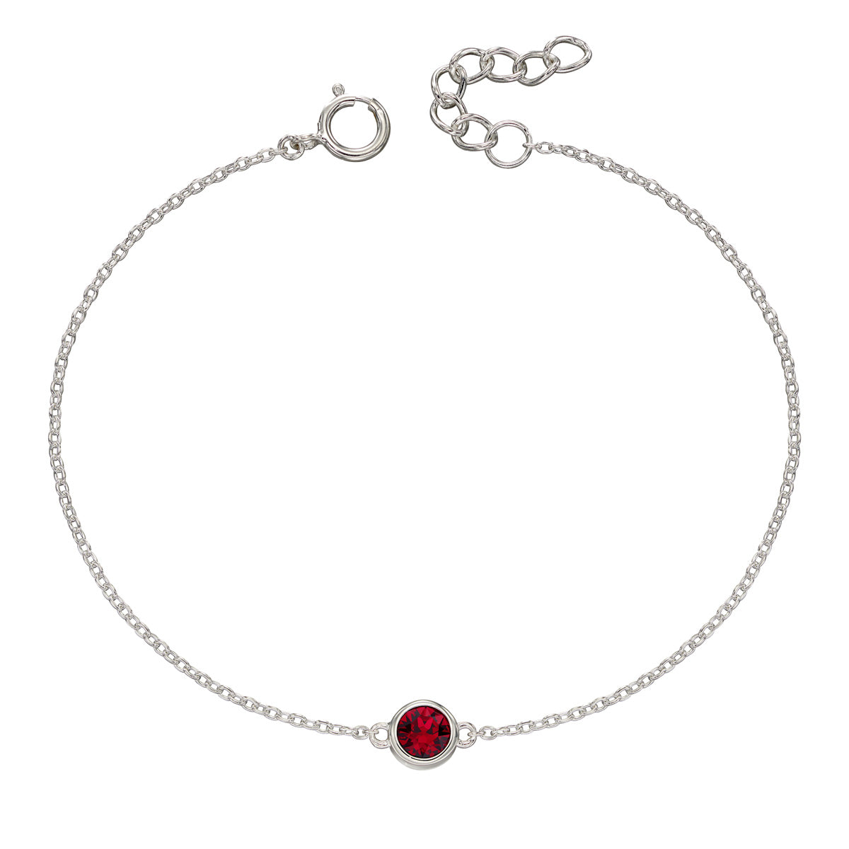 Hopeinen syntymäkivi rannekoru