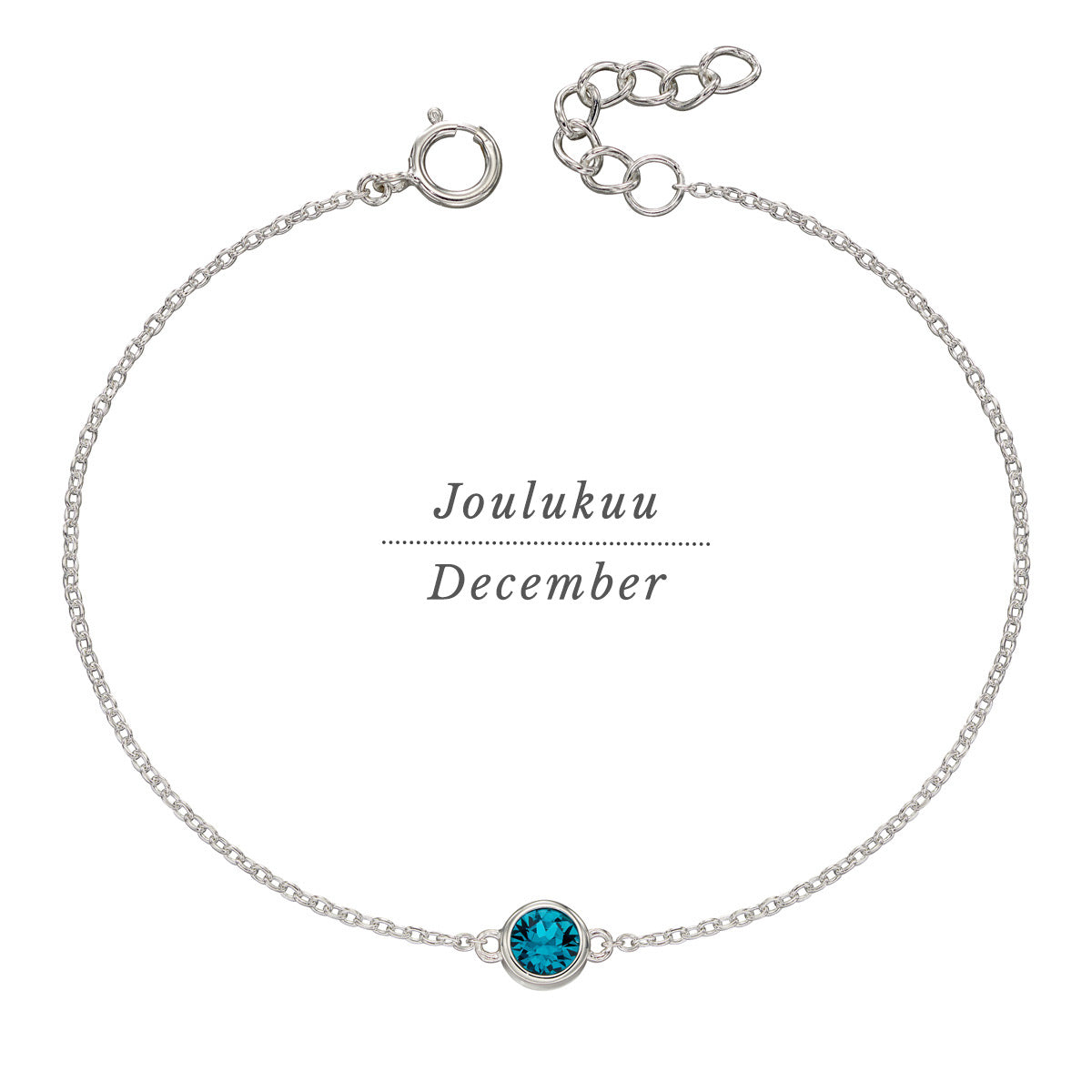 Silver birthstone bracelet