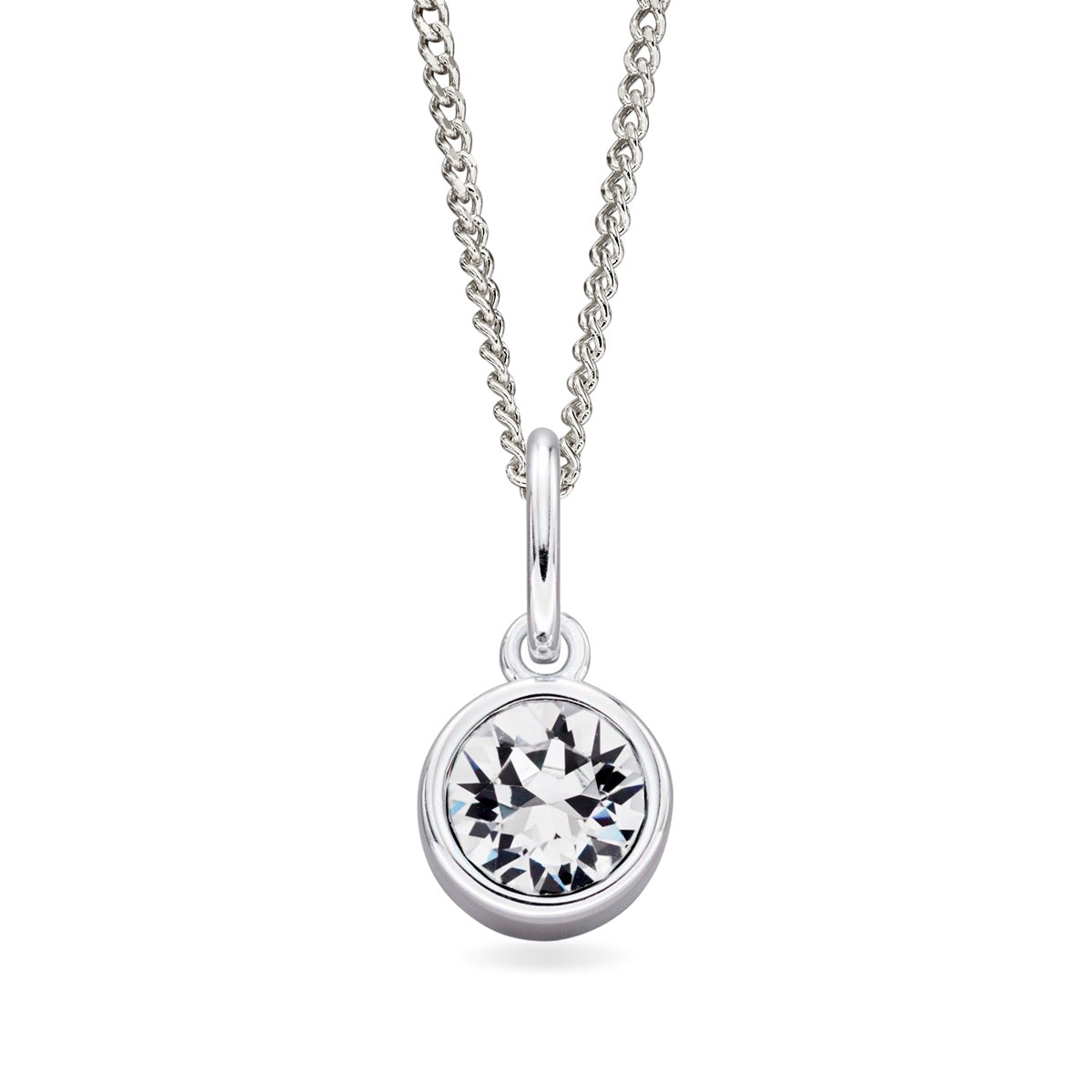 Hopeinen syntymäkivi riipus huhtikuu | Taika-korut