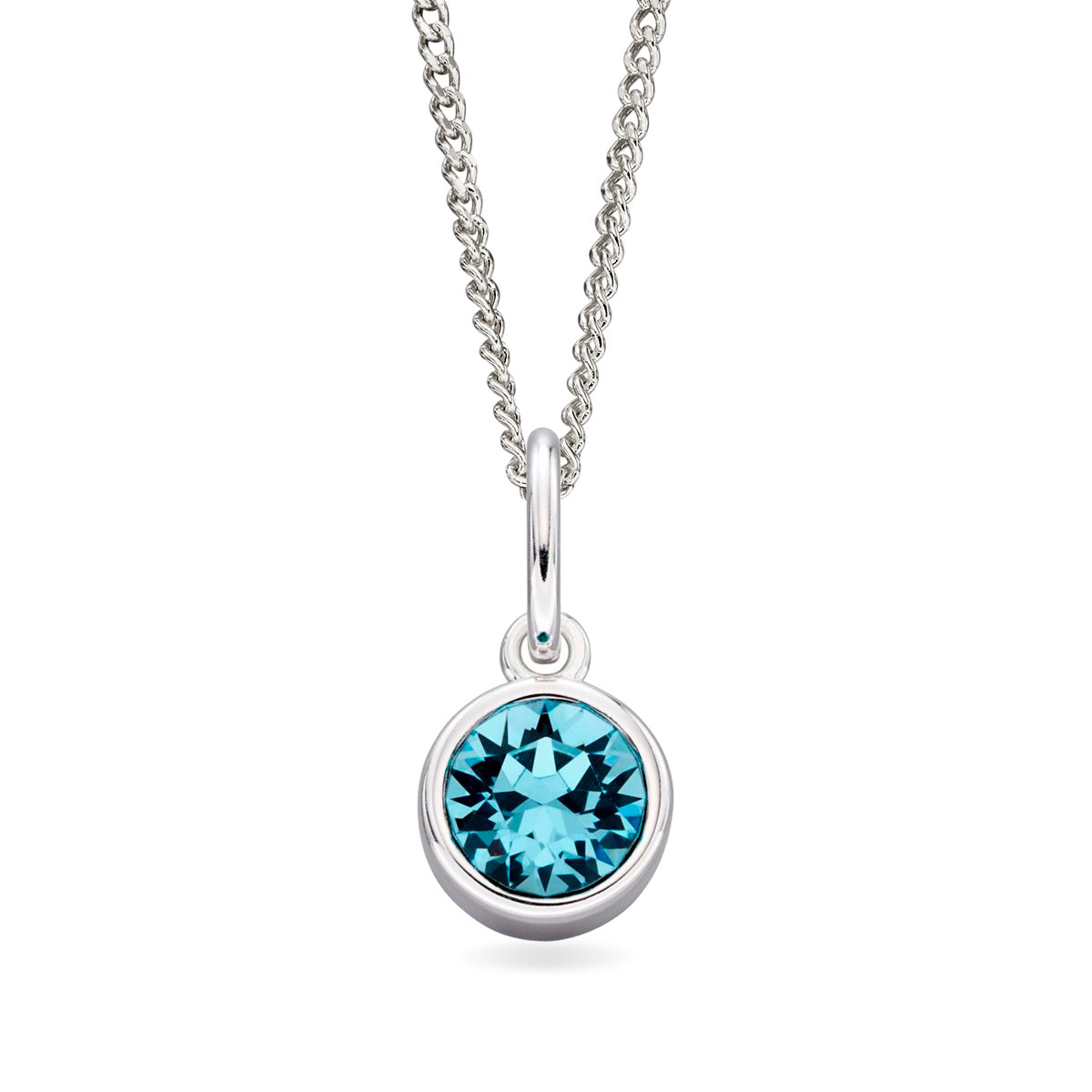 Hopeinen syntymäkivi riipus maaliskuu | Taika-korut