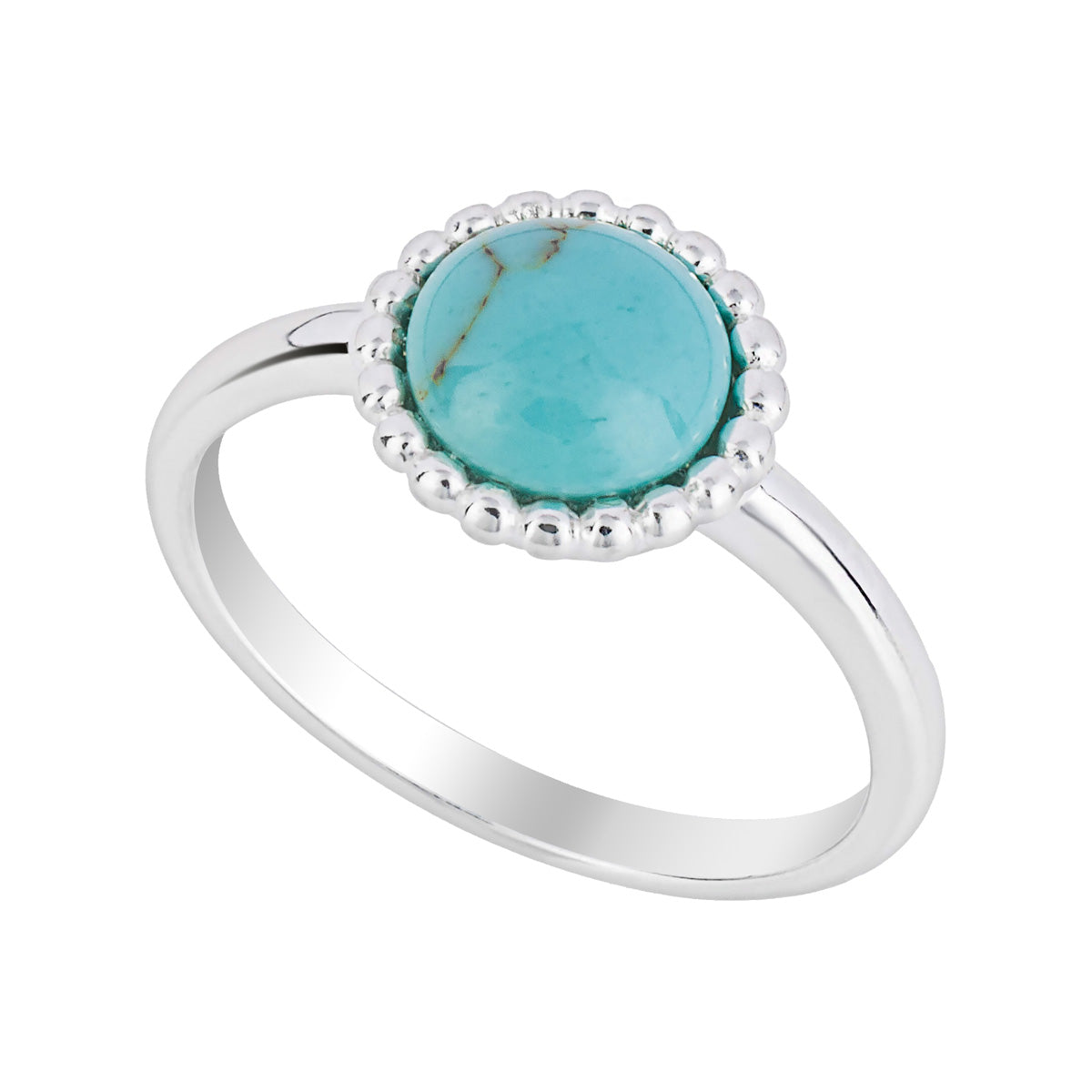 Hopeinen turkoosi sormus | Taika-korut