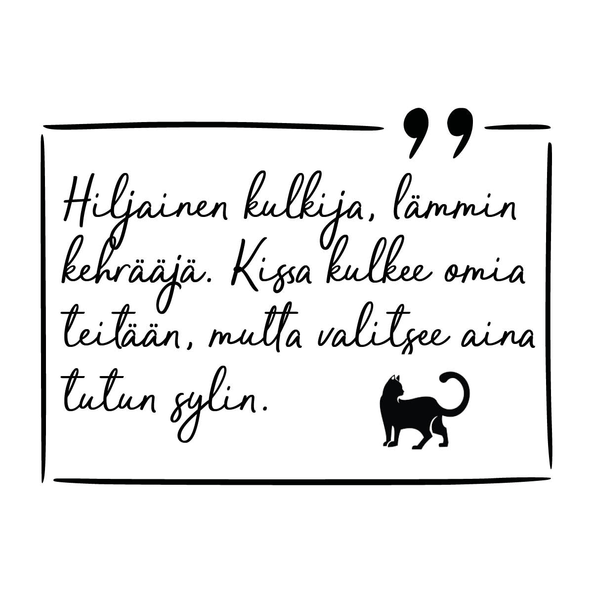 Hopeinen kissa kaulakoru