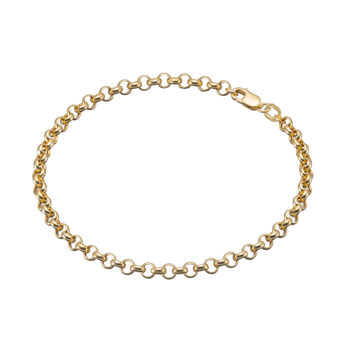 Golden bean bracelet chain 3.2 mm