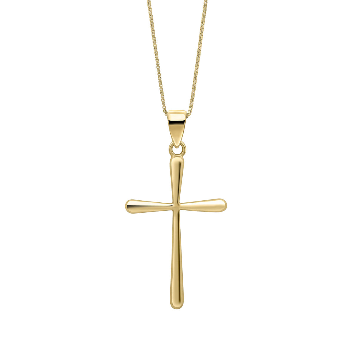 Golden Cross Pendant Rounded