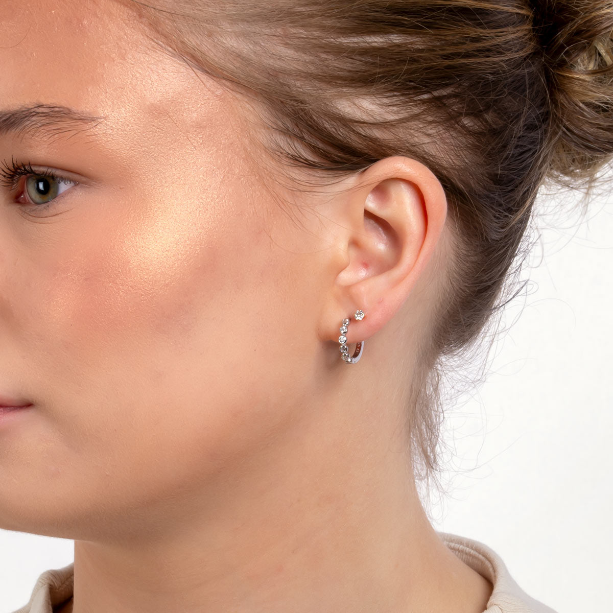 Silver Bubble Earrings 13 mm