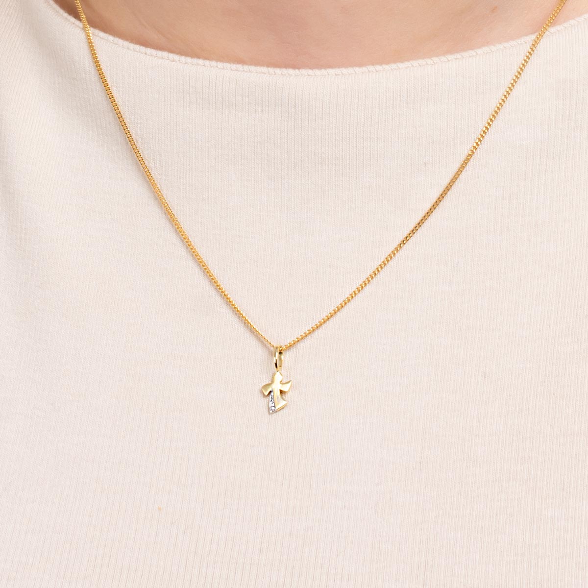 Small Golden Angel Necklace