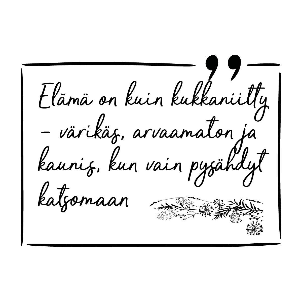 Meadow flowers silver necklace