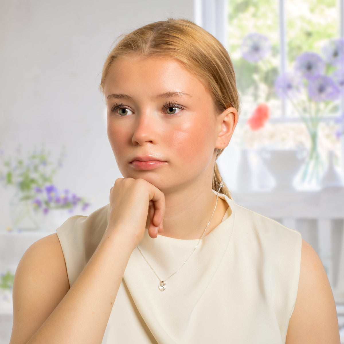 Pieni Swarovski sydän kaulakoru kirkas