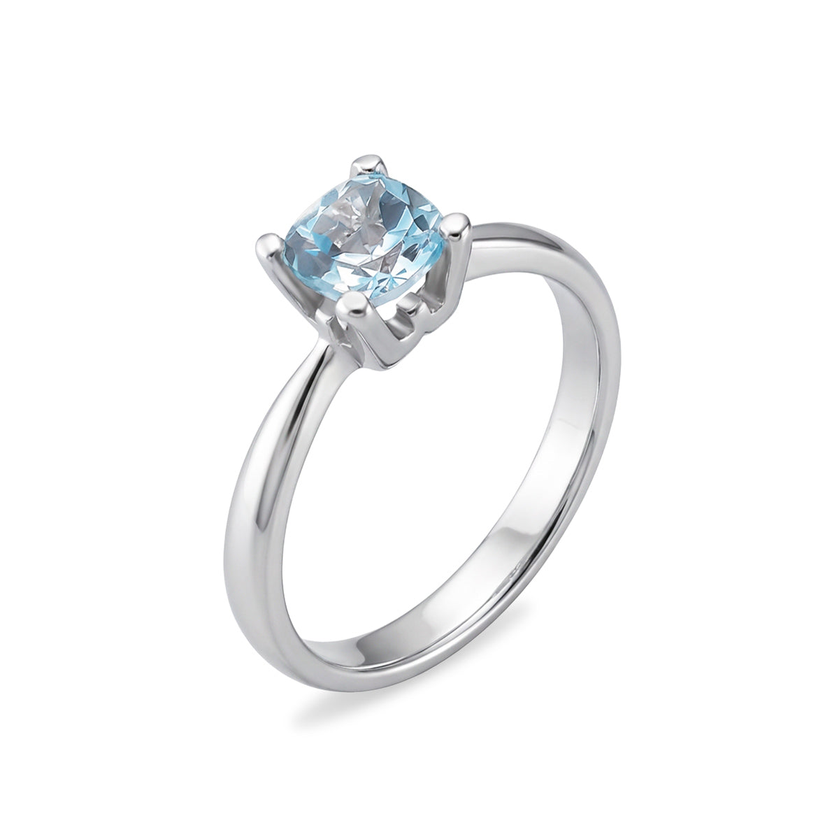 Sininen topaasi hopeasormus aidolla kivellä | Taika-korut