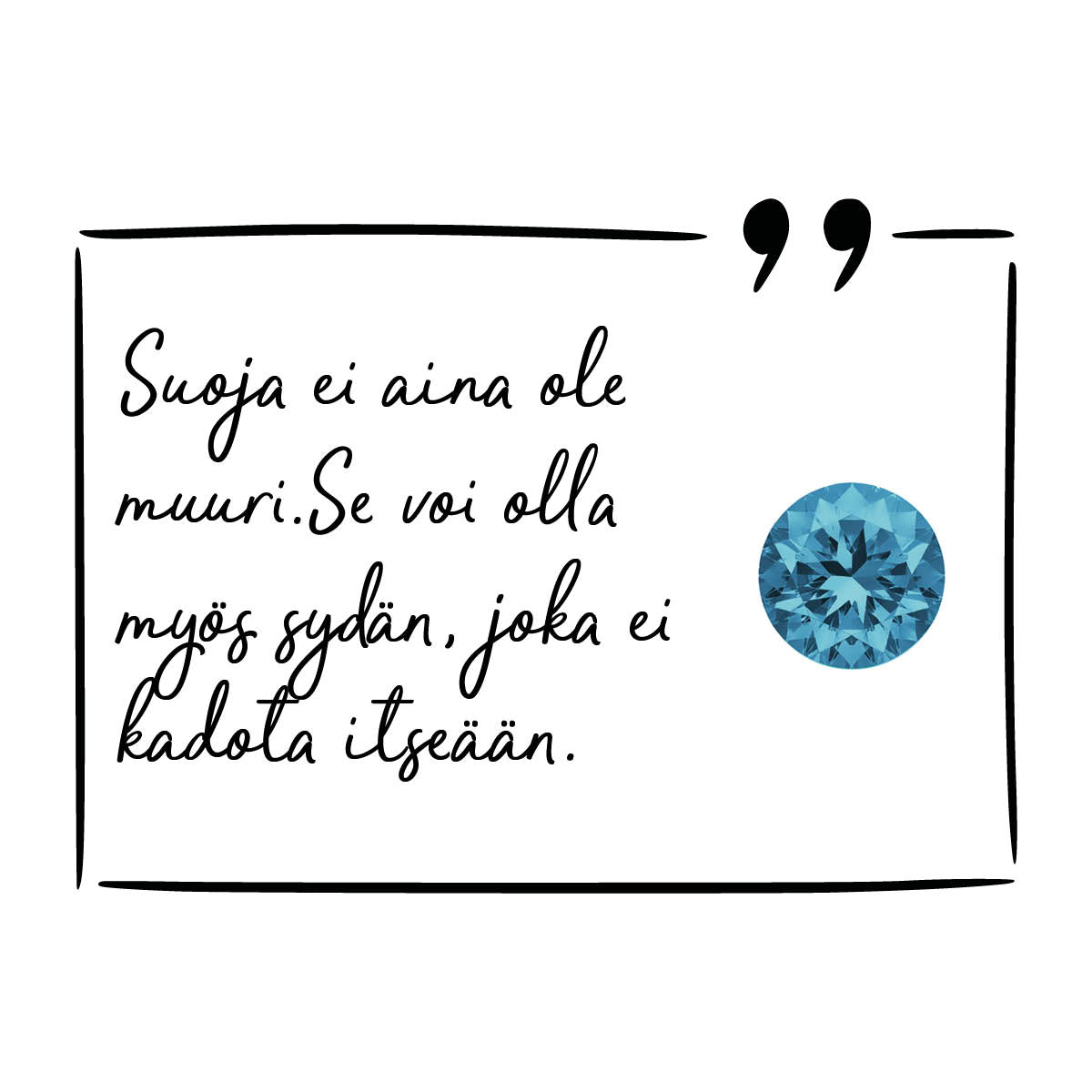 Topaasi kaulakoru sininen