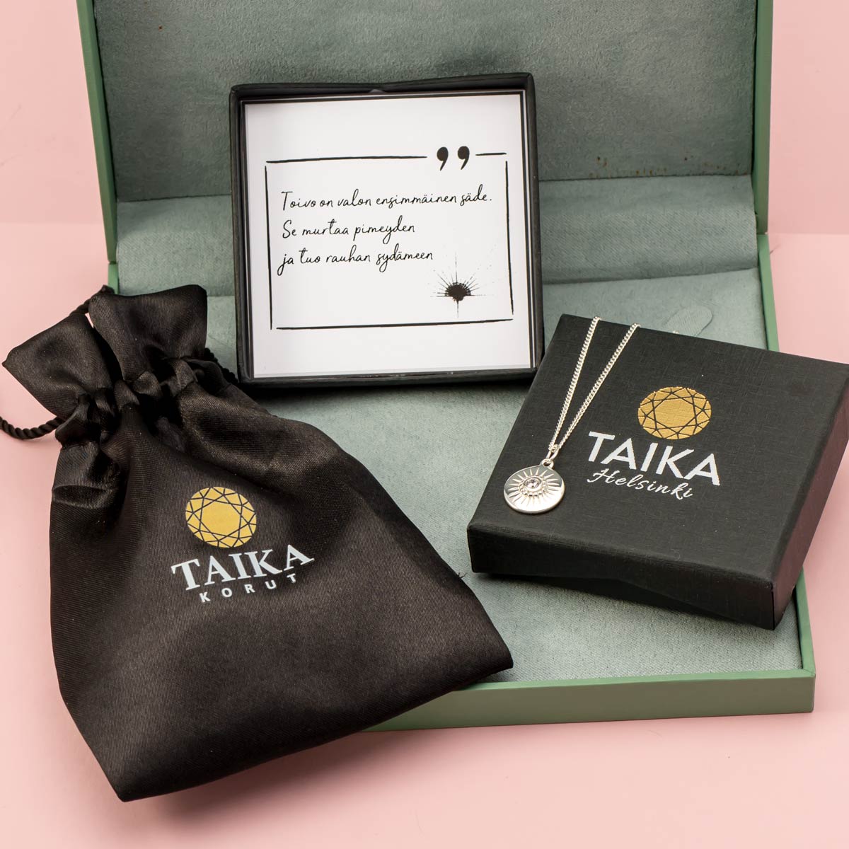 Hopeinen Valontuoja kaulakoru