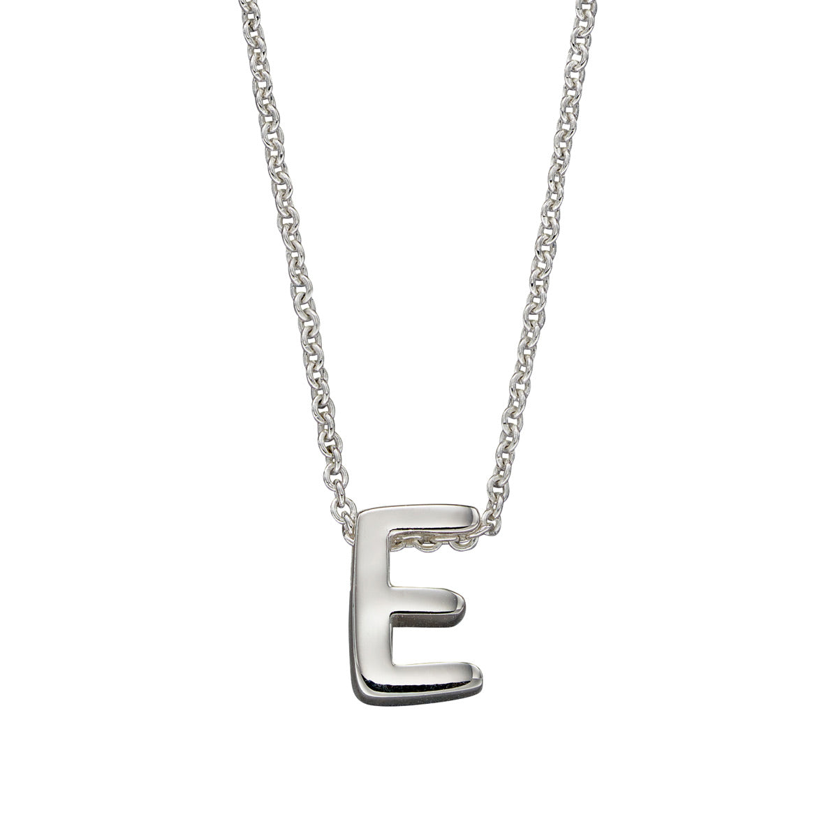 Hopeinen kirjain kaulakoru A-Y