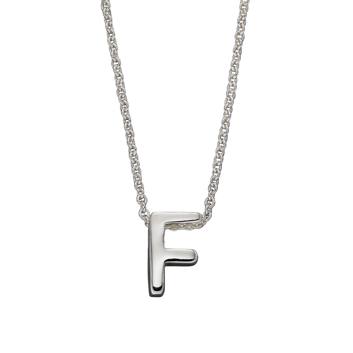 Hopeinen kirjain kaulakoru A-Y