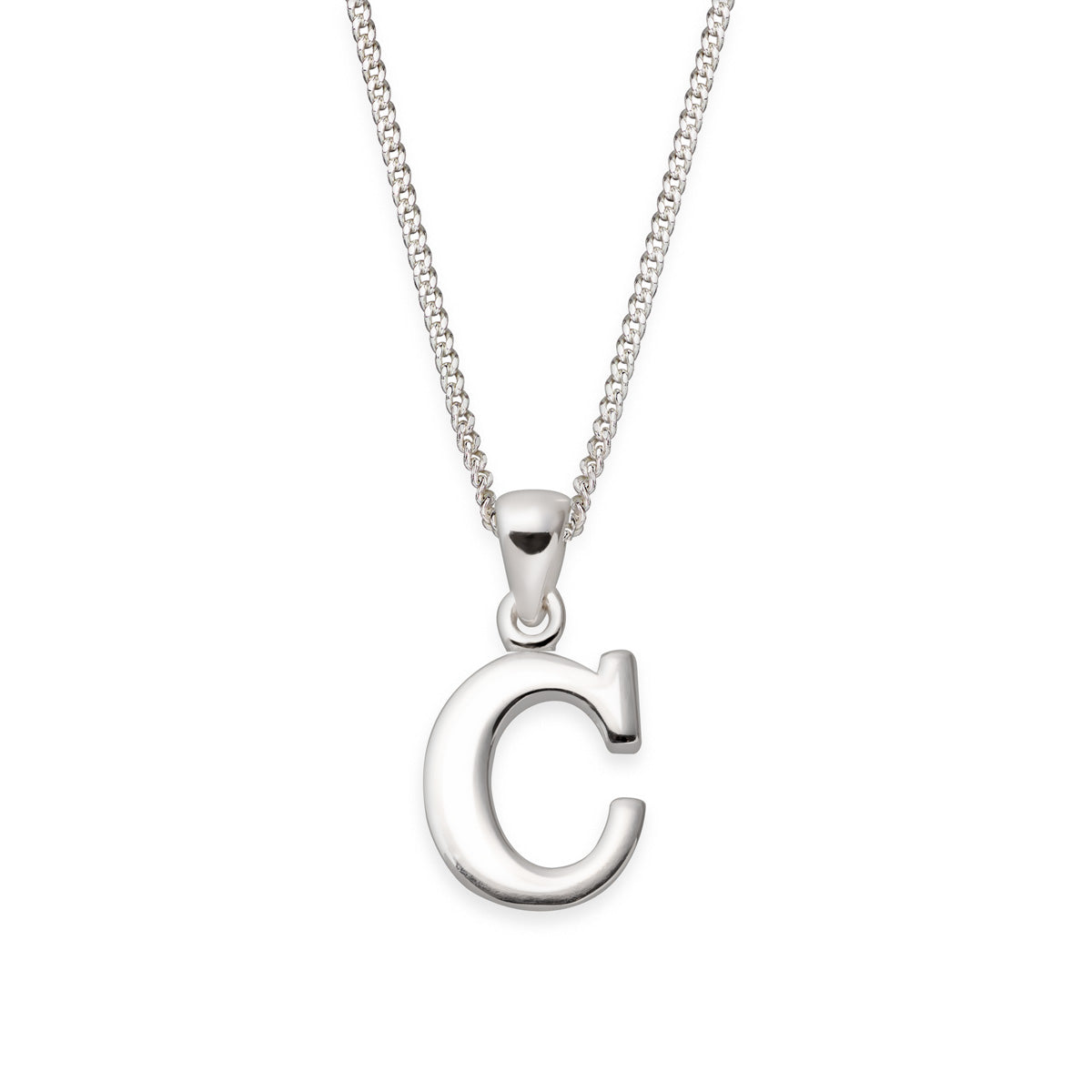 Hopeinen kirjain riipus A-Y Serif