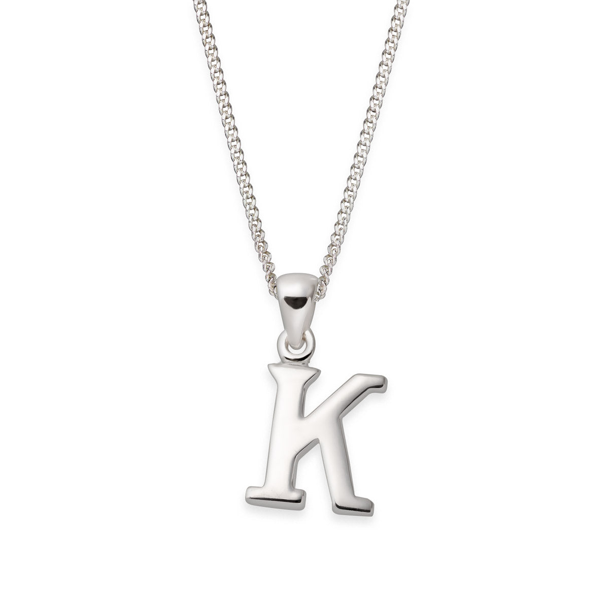 Hopeinen kirjain riipus A-Y Serif