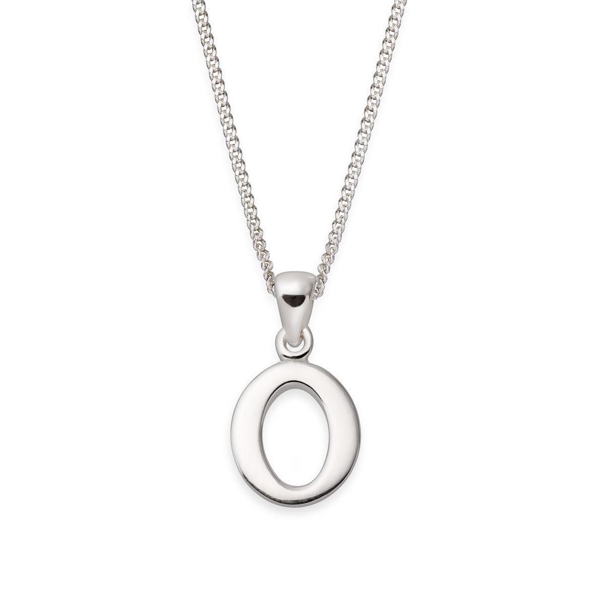 Hopeinen kirjain riipus A-Y Serif