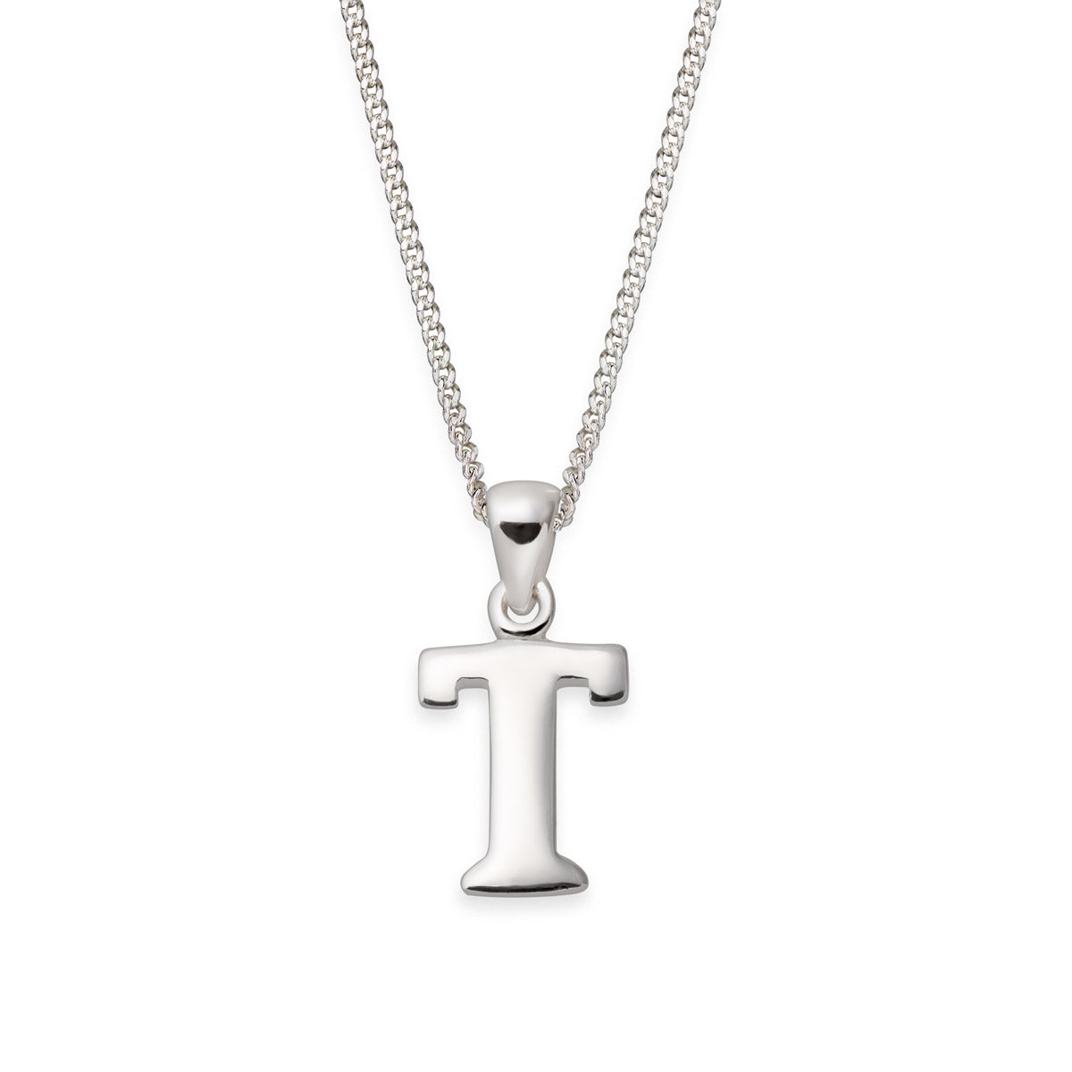 Hopeinen kirjain riipus A-Y Serif