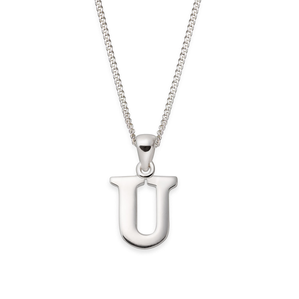 Hopeinen kirjain riipus A-Y Serif