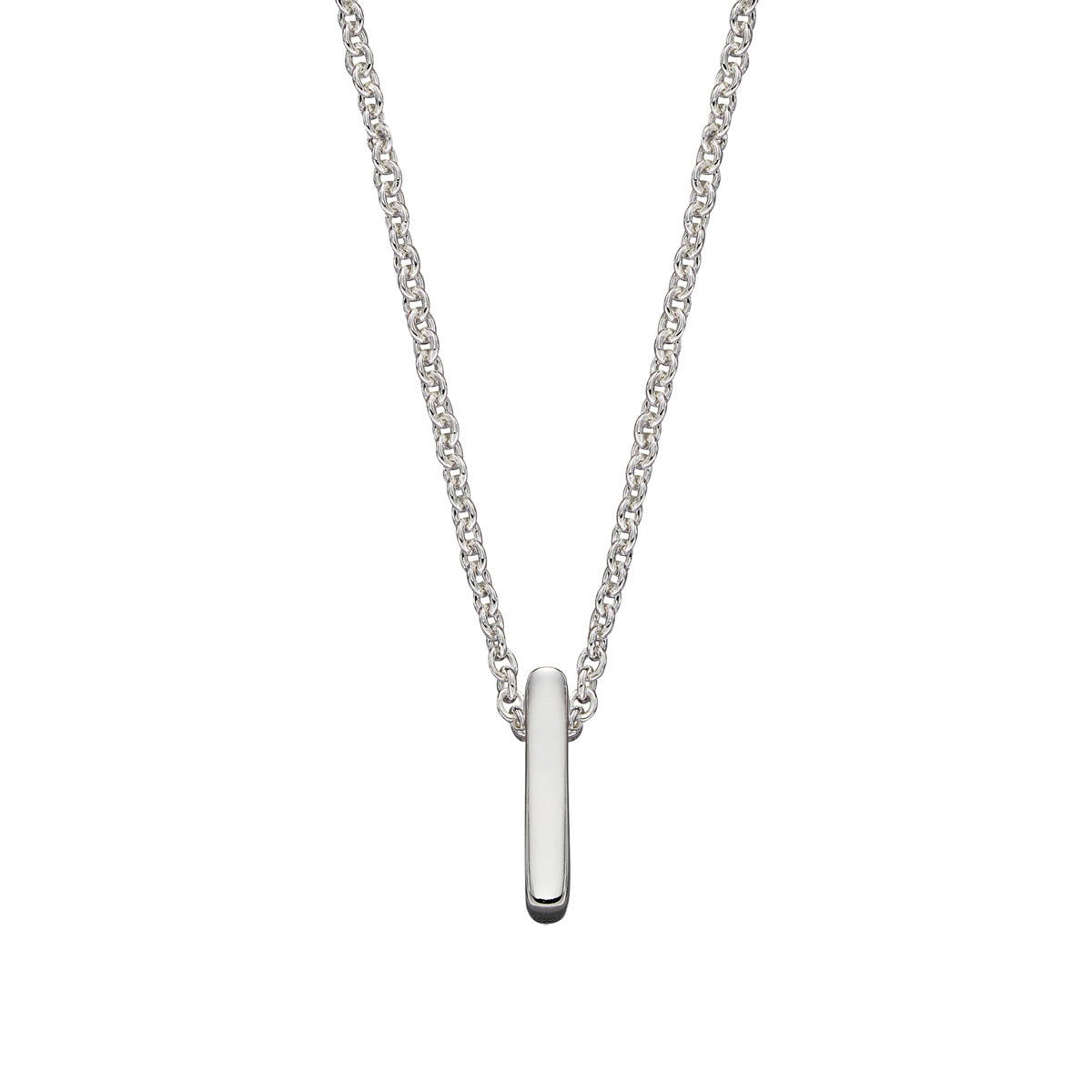 Hopeinen kirjain kaulakoru A-Y