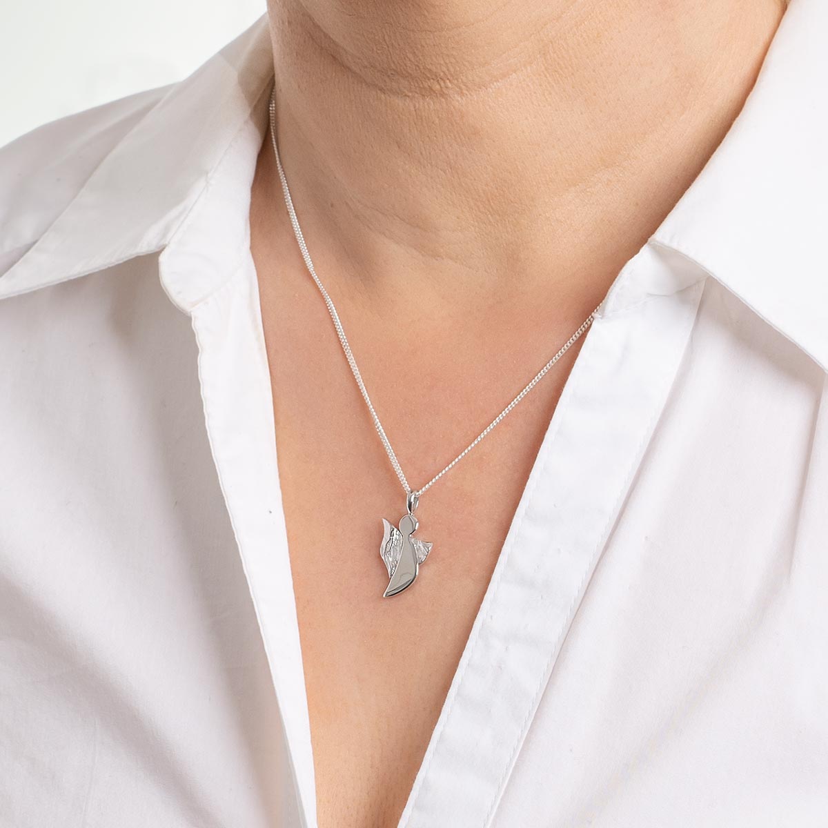 Malli ja suojelusenkeli kaulakoru | Taika-korut