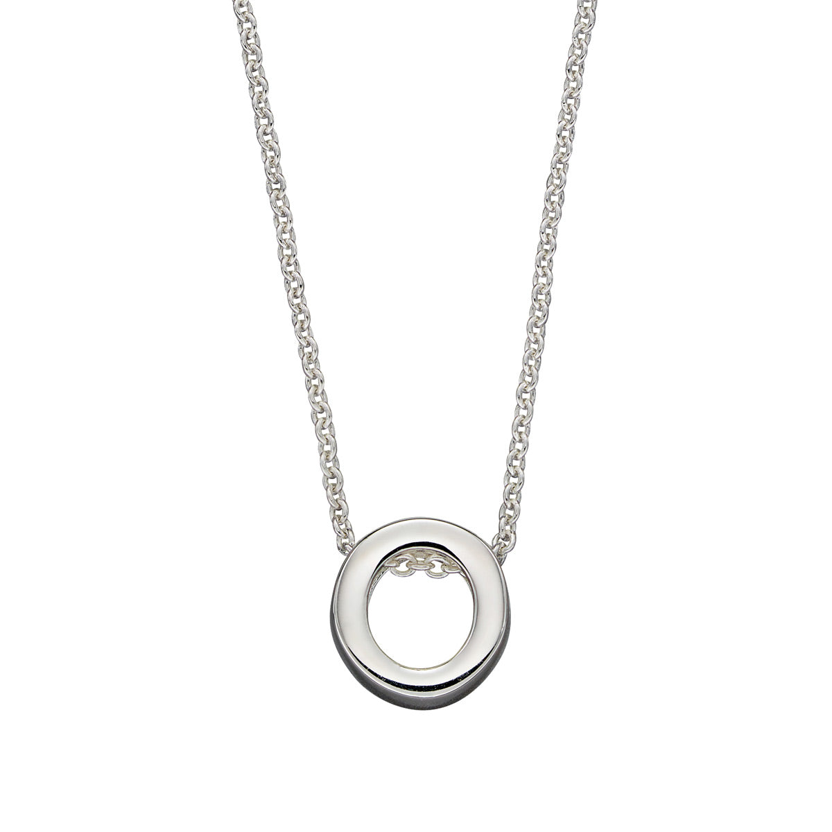 Hopeinen kirjain kaulakoru A-Y