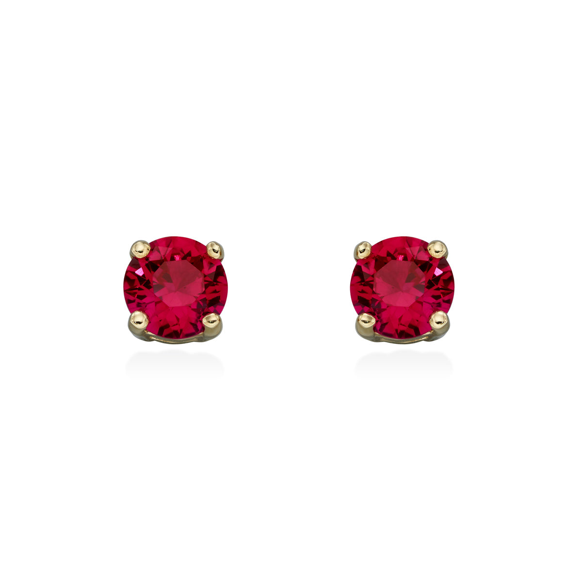 Pienet kultaiset rubiini korvakorut | Taika-korut