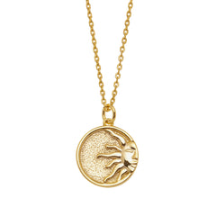 Aamun-ensi-säde-hopeakaulakoru-kullattu | Taika-korut