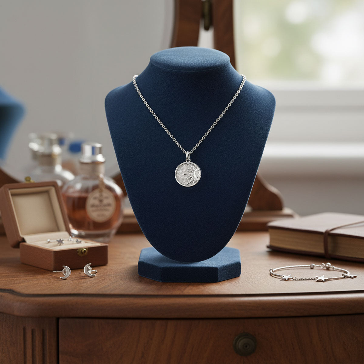 First ray of morning silver necklace