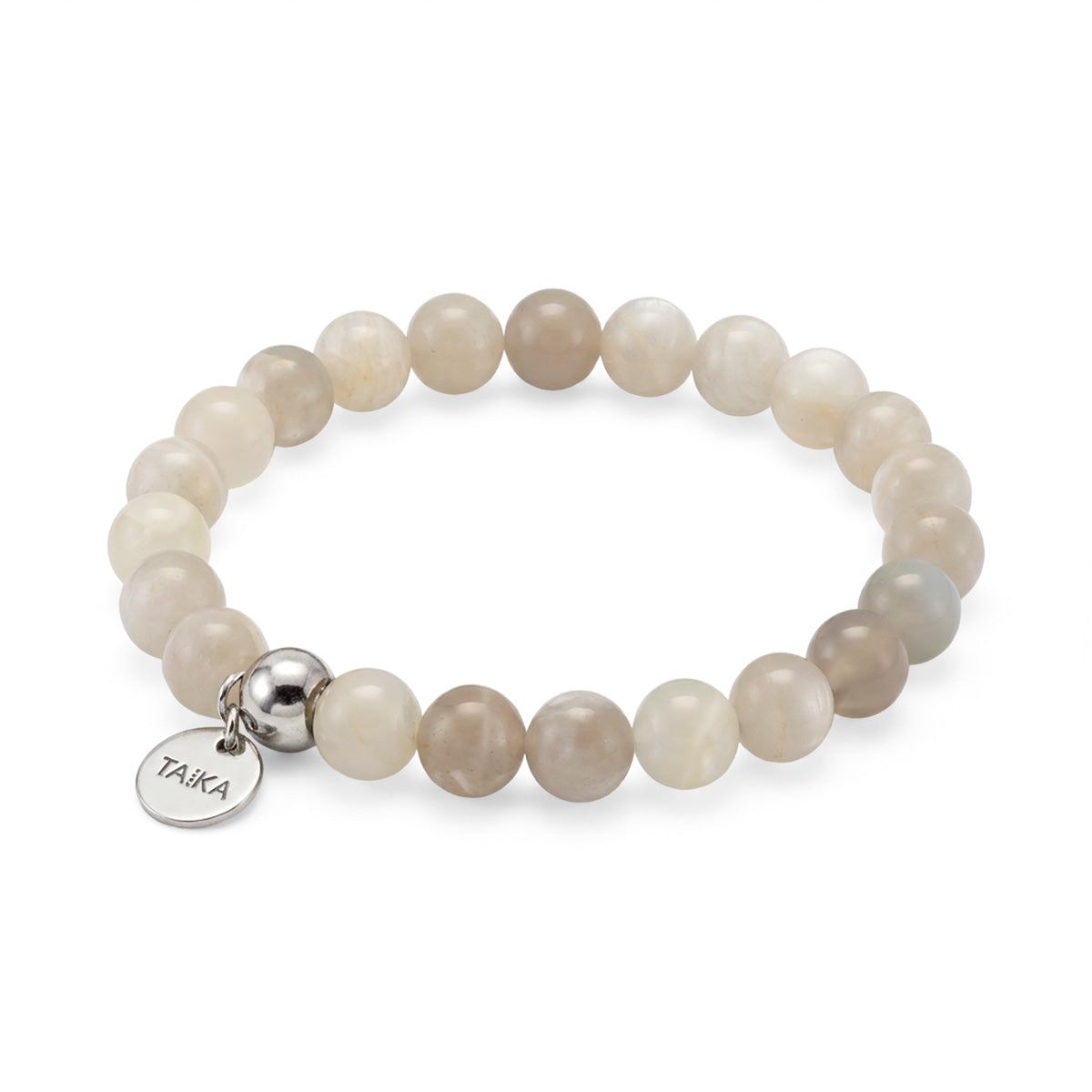 Aito harmaa kuukivi rannekoru | Taika-korut