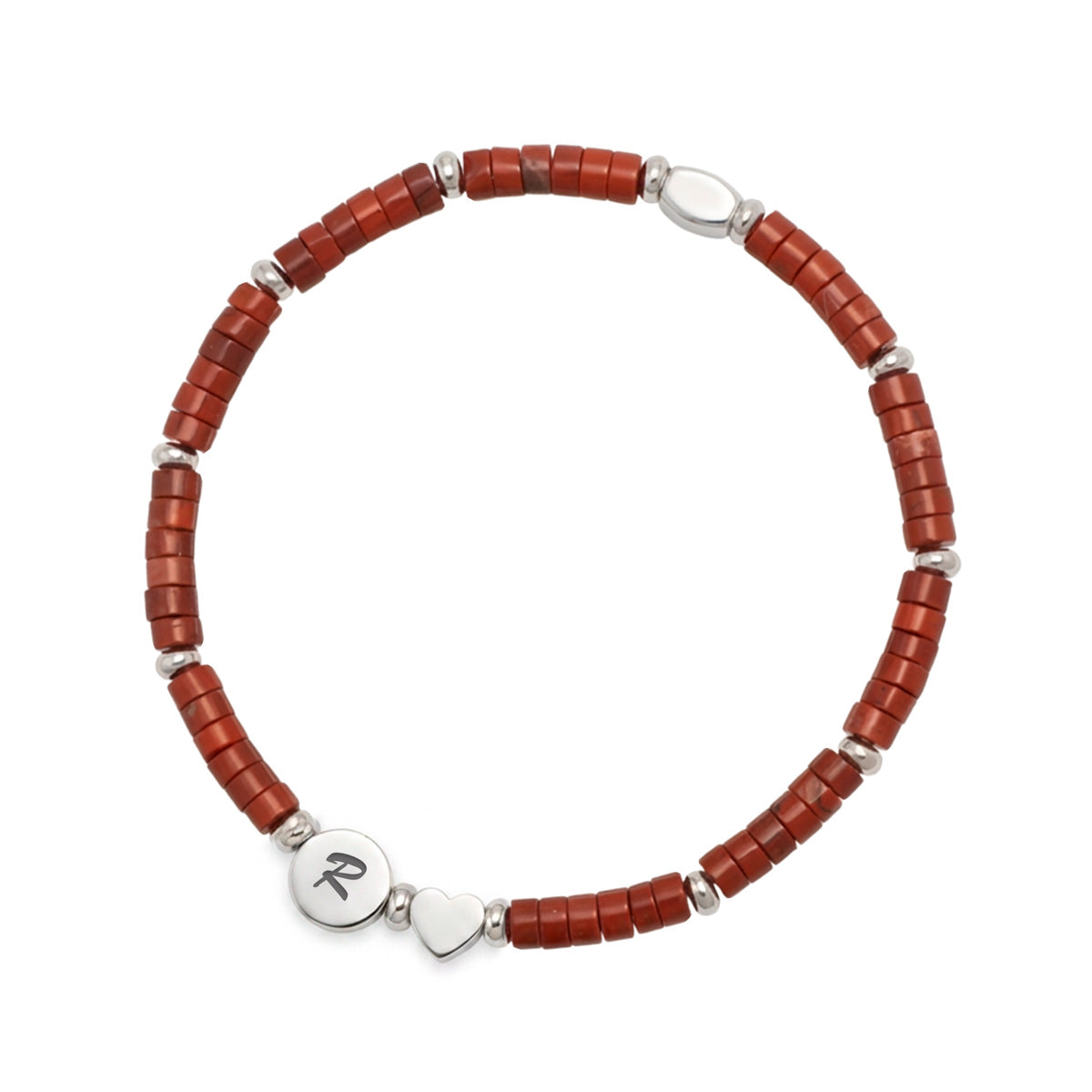 Heishi rannekoru punainen jasper, QUA5000-17-TII-1
