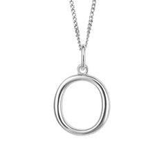 Hopeinen O -kirjain riipus | Taika-korut