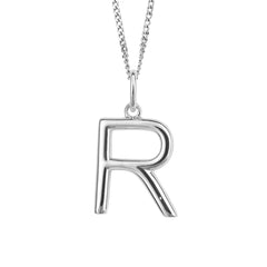 Hopeinen R -kirjain riipus | Taika-korut