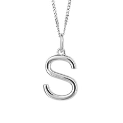 Hopeinen S -kirjain riipus | Taika-korut