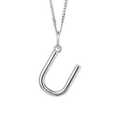 Hopeinen U -kirjain riipus | Taika-korut