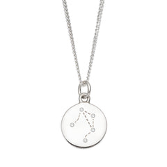 Hopeinen Vaaka tähtikuvio horoskooppi kaulakoru | Taika-korut