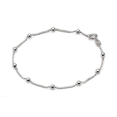 Hopeinen pallo ranneketju | Taika-korut