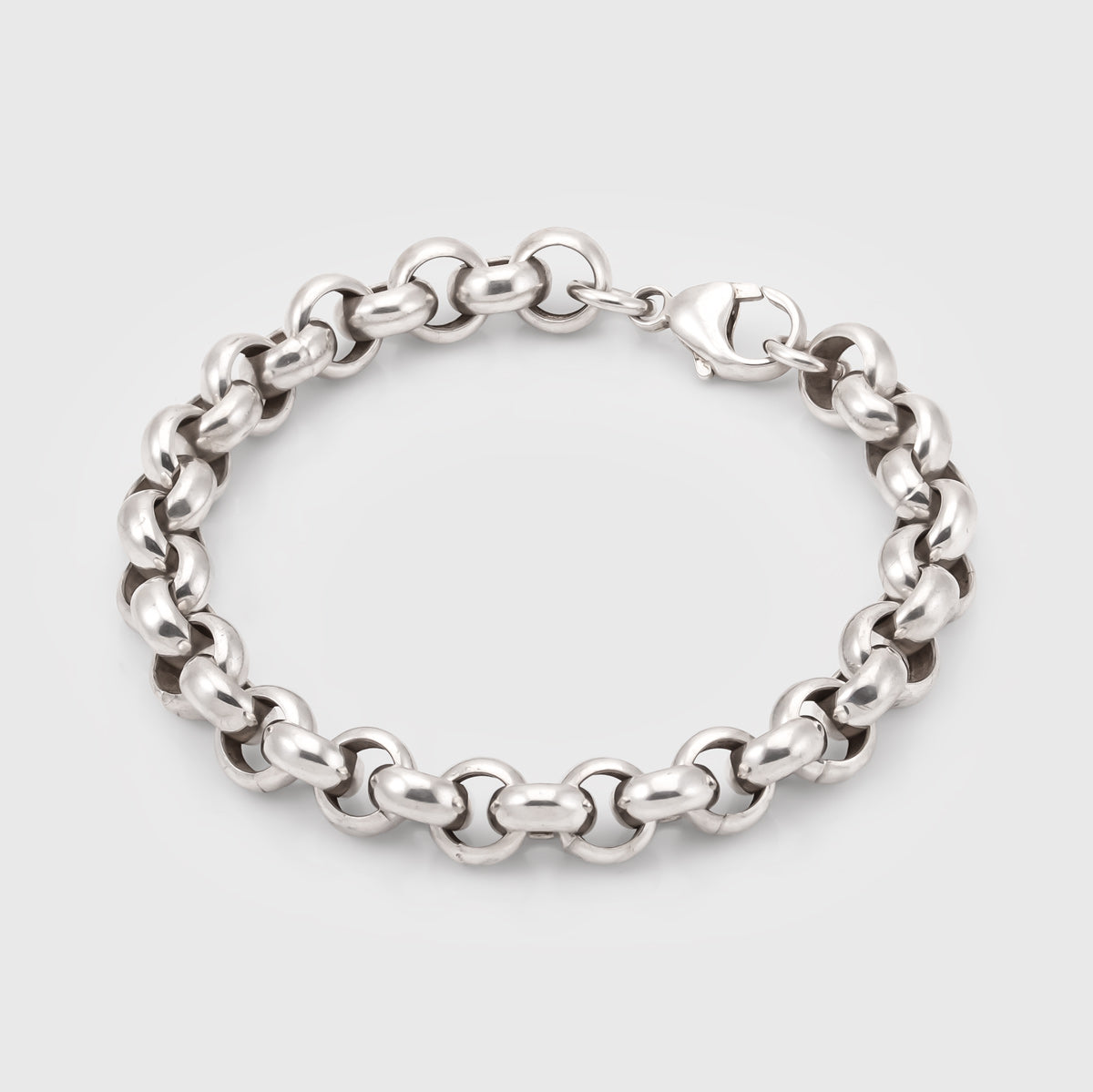 Hopeinen papuketju ranneketju 9,5 mm