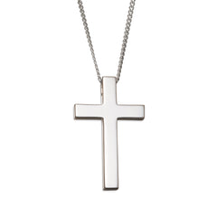 Hopeinen risti riipus iso | Taika-korut