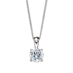 Hopeinen syntymäkivi kaulakoru Huhtikuu