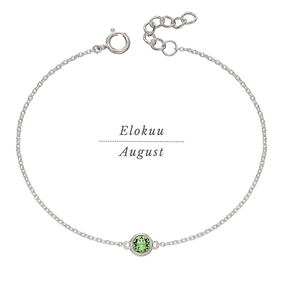 Silver birthstone bracelet