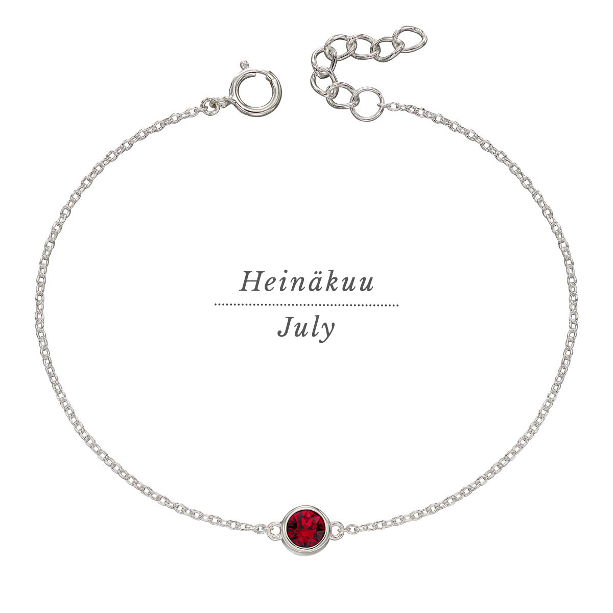 Silver birthstone bracelet