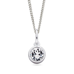 Hopeinen syntymäkivi riipus huhtikuu | Taika-korut